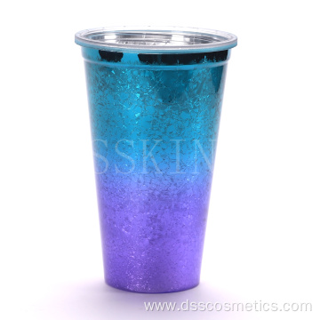 16oz double layers plastic cup with lid